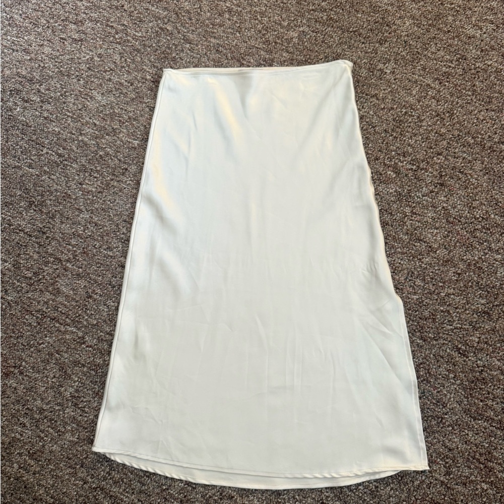 PacSun Cream Silk Skirt